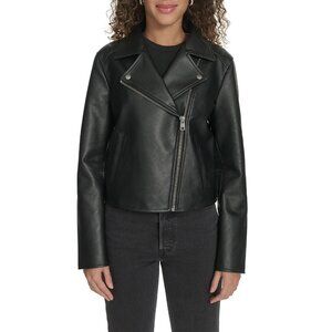 NEW Levi's Women's Faux Leather Jacket Black